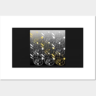 Silver and Gold Posters and Art